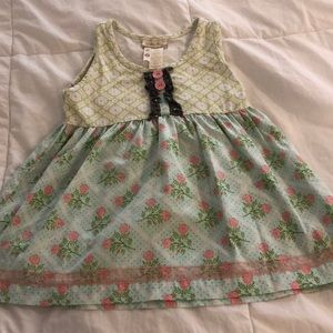 Beautiful empire swing top w pink lace ribbon trim